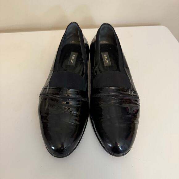 Bally Banner Dress Shoes Mens 10.5M Black Patent Leather Formal Business Italy main image 8
